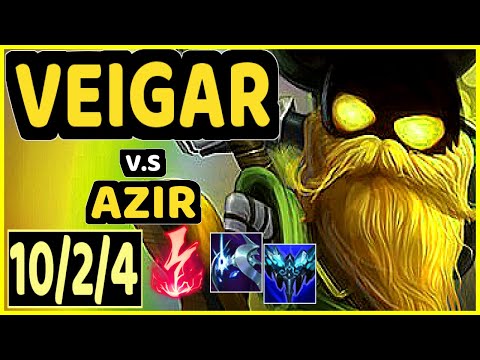 DIPLEX (VEIGAR) vs AZIR - 10/2/4 KDA MID GAMEPLAY - EUW Ranked MASTER