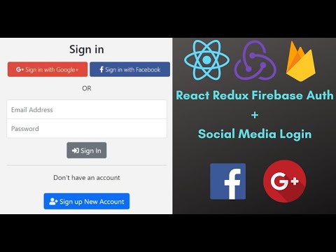 React Redux Firebase Authentication | User Login & Signup | Social Media Login using Firebase