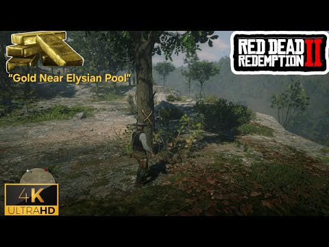 Red Dead Redemption 2 - Hidden Gold Bar Location Near Elysian Pool (Sketched Map Guide)