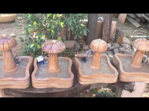 Stonemart smooth mushroom stone fountain for interiors, 1 cm...