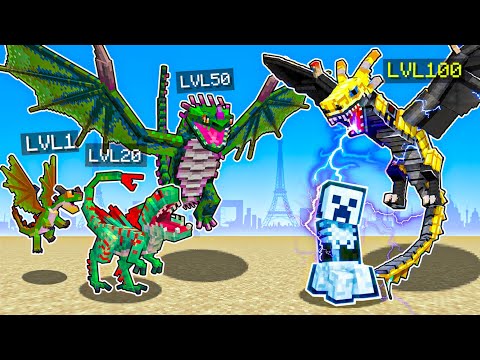 LVL 1 vs. LVL 100 MOBS VERWANDELN um meine FREUNDIN zu PRANKEN in PARIS! - Minecraft