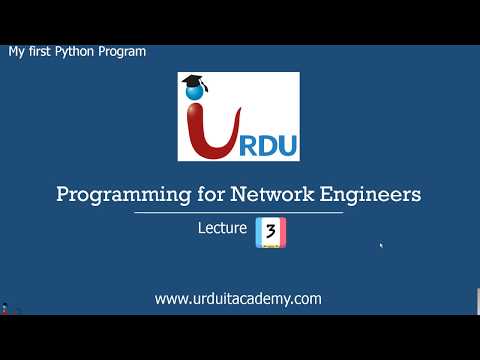Programming for Network Engineers Lecture 01 Introduction to Programming for Network Engineers