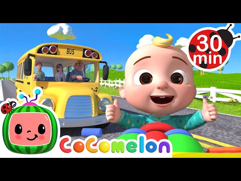 Wheels on the Bus + @Cocomelon Nursery Rhymes | 30 MIN