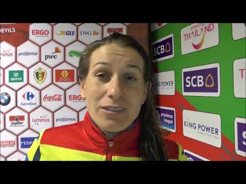 Laura Rus after Belgium - Romania on 20.10.2017