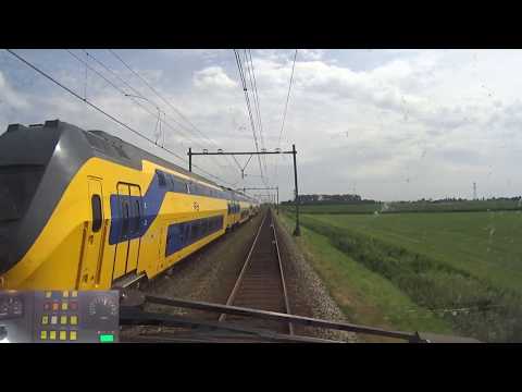 A train driver's view: Alkmaar - Sittard, VIRM, 27-Jun-2017.