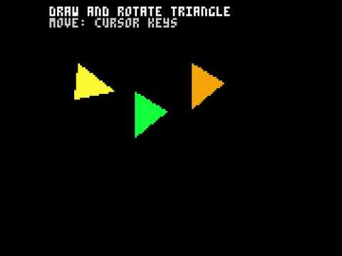 Draw and rotate triangle.