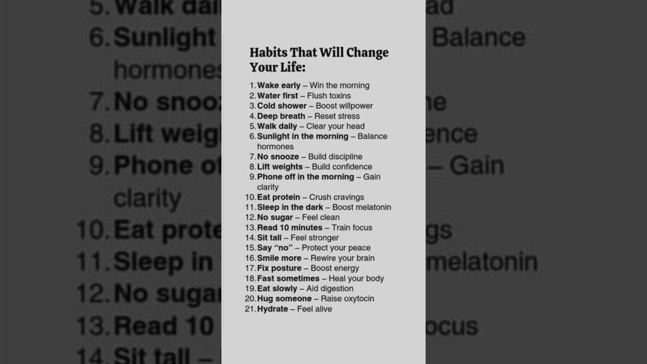 21 Life-Changing Habits You MUST Start Today 🚀