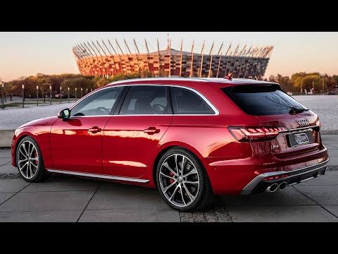 NEW 2020 AUDI S4 AVANT (B9.5) - IS THIS A REAL S-CAR? 700NM TORQUE machine in detail. Tango red.