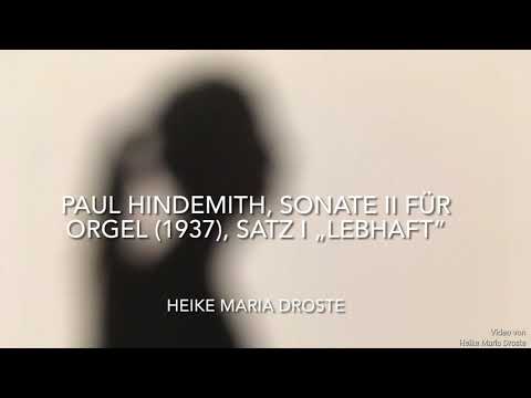 Paul Hindemith, 2. Sonate für Orgel (1937), 1. Satz, Lebhaft, H.M. Droste, Konzert 27.04.1986, Essen