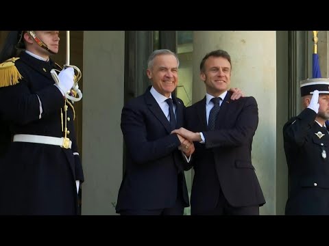 Emmanuel Macron meets new Canadian Prime Minister Mark Carney | AFP