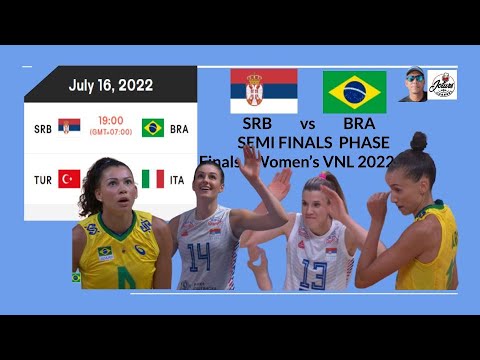 🔴SRB v  BRA  | VNL 2022 Volleyball Women's Semi Finals