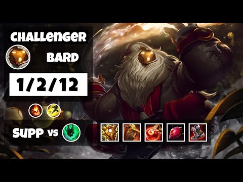 Bard Support 11.17 Challenger Gameplay Replay - S11 (1/2/12) - NA