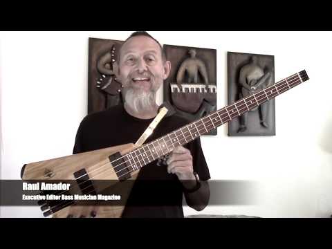 BootLegger Guitar Ace Headless Bass 4 String 7.8 Lbs With Honey Clear Stiletto Case & Gig Bag image 19