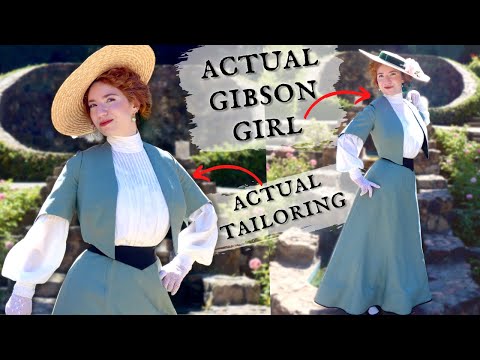 I made a Gibson Girl outfit with actual tailoring | Sewing an Edwardian tailored jacket ft. Ora Lin