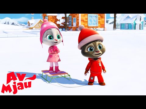 Av Mjau 🎅 Snežna tvrđava ⛄ Bozicni crtani  | HeyKids na Srpskom