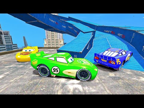 GTA 4 Lightning McQueen Cars Getalife Ramp Jump Testing Ep. 2 - Mod Testing