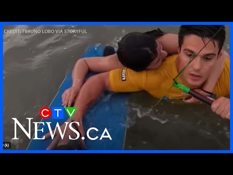 Olympic kitesurfer rescues woman struggling to swim off coast of Brazil