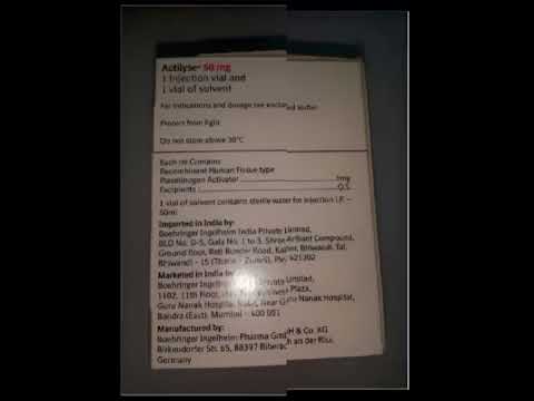Actilyse 50mg Injection