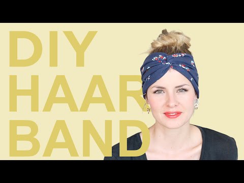 DIY Anleitung Haarband OHNE Nähmaschine aus Stoffresten - einfaches Tutorial für ein Stirnband