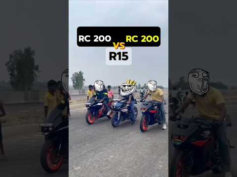 yamaha R15 vs rc 200 drag race #automobile #motovlo #motorcycle #trendingreels