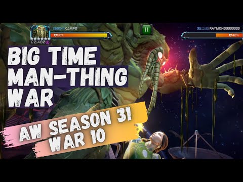 AW Season 31, War 10, SSx-1 vs. Legends - Man-Thing's Biggest War Yet - Marvel Contest of Champions