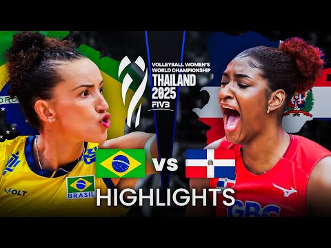 BRAZIL 🇧🇷 vs DOMINICAN REPUBLIC 🇩🇴 | Highlights | Women's Volleyball World Championship 2025