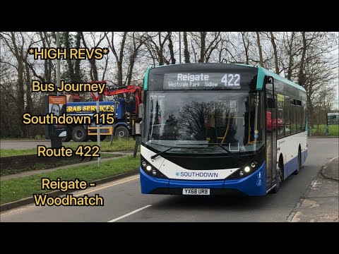 *HIGH REVS* Bus Journey | Southdown 115 | Route 422 | Reigate to Woodhatch