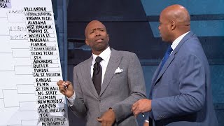 Charles Barkley and Kenny Smith struggle to agree on their joint March Madness bracket