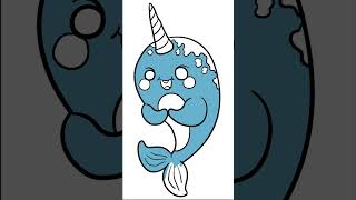 Narwhal coloring page