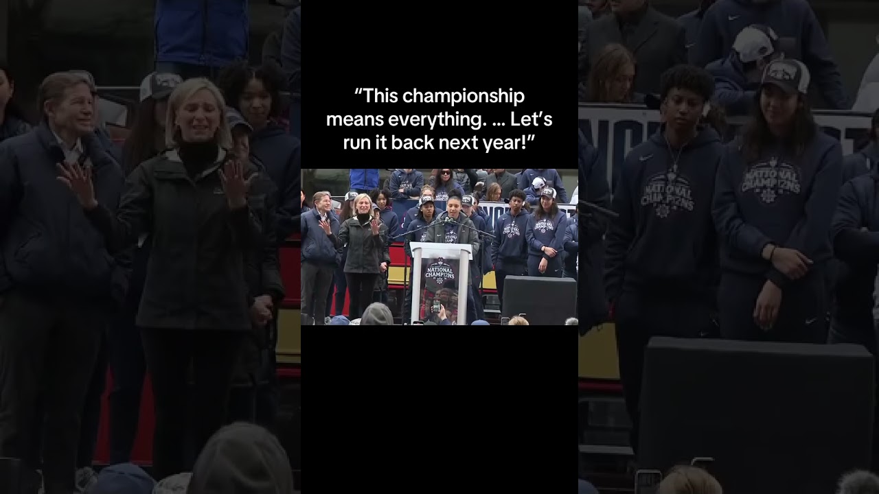 Azzi Fudd’s speech at the UConn parade was so sweet ❤️