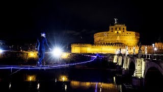 Tightrope walker in first ever attempt to conquer Rome's Tiber River