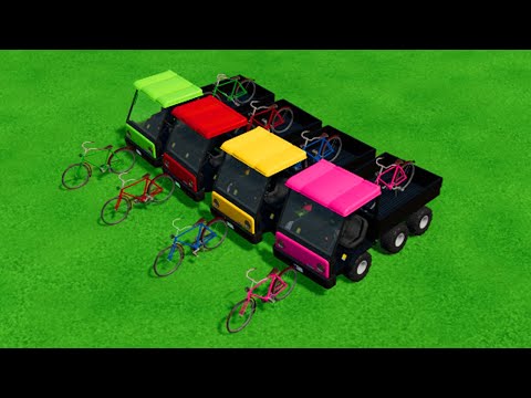 TRANSPORTING DACIA LOGAN & FORD BRONCO BICYCLE WITH ISUZU TRUCKS - Farming Simulator 22