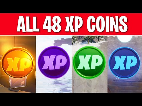 All 48 XP Coins Locations in Fortnite SEASON 4 Chapter 2 (WEEK 1-5)