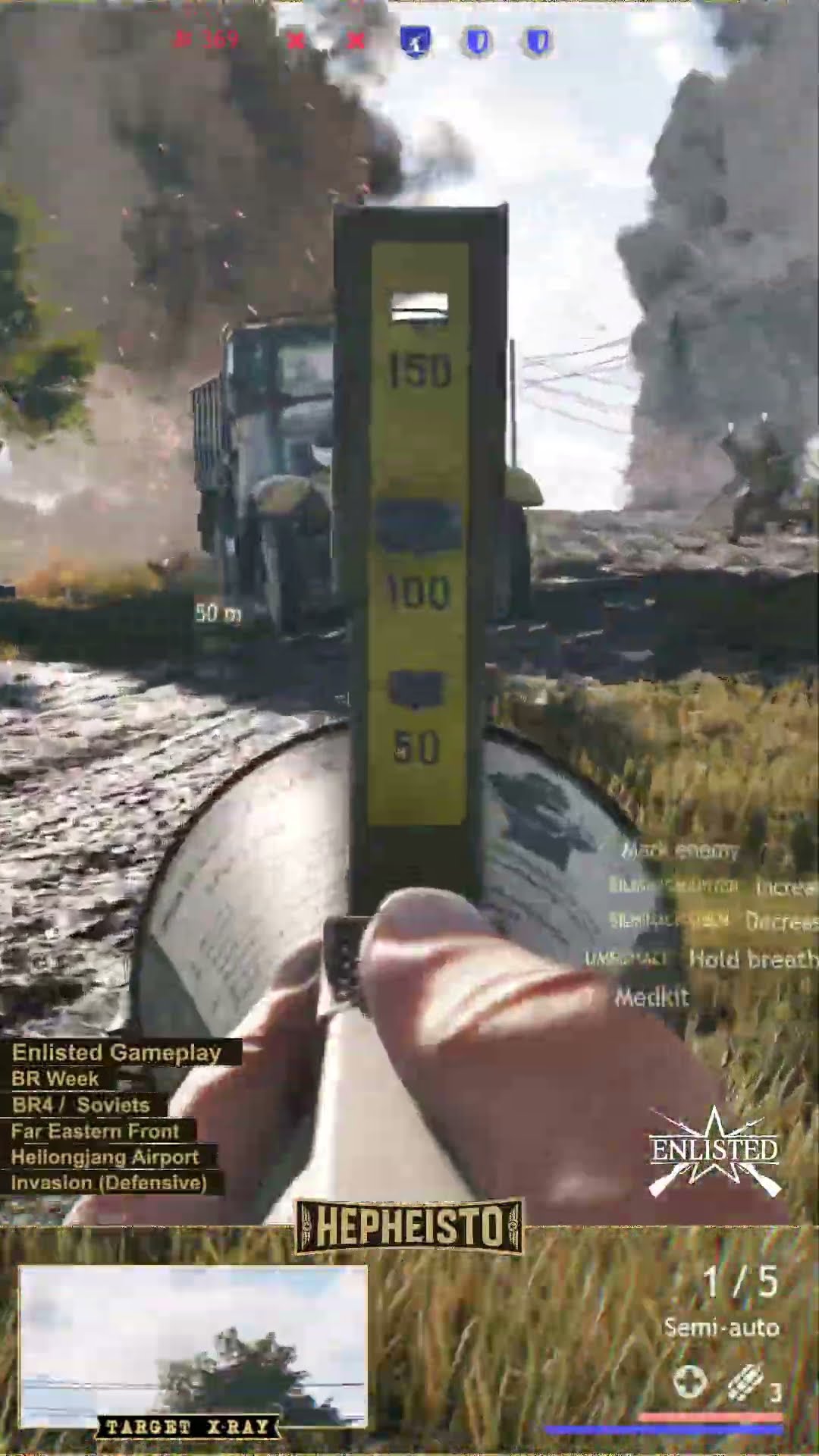 Anti Tank Gunner eliminates driving APC with Panzerfaust 100