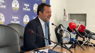 SALVINI IN CONFERENZA STAMPA: "SENZA PAURA, IN EUROPA PADRONI A CASA NOSTRA"