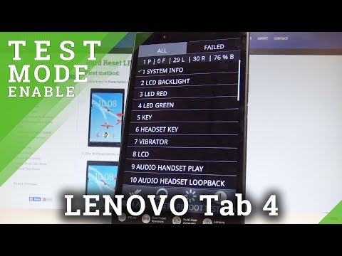How to Open Test Mode in LENOVO Tab 4 - LENOVO Hardware Test Menu |HardReset.Info