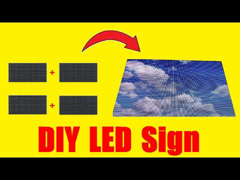 How to make Programmable LED Sign board / Billboard WiFi and HDMI