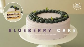 블루베리 생크림 케이크 만들기 : Blueberry cake Recipe : ブルーベリーケーキ -Cookingtree쿠킹트리
