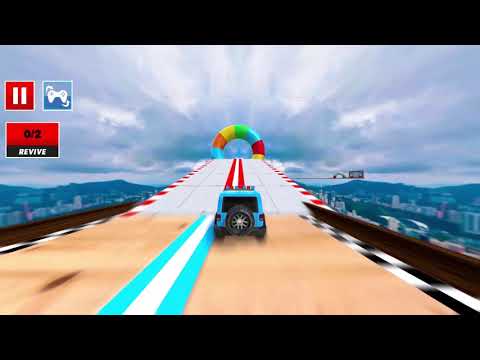 Police Prado Car Stunt - Mega Ramp Stunts 3D