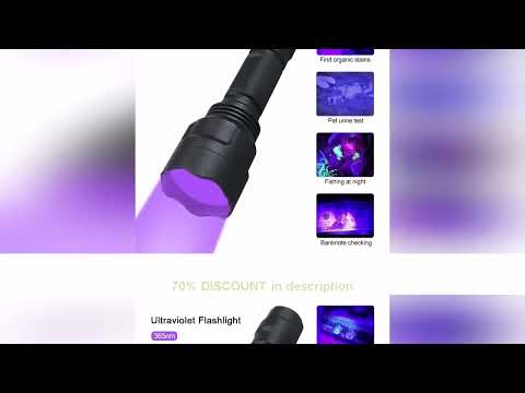 A must-have product! Lanterna ultravioleta UV 365nm, 1 modo, blacklight, roxo levou, animal de est