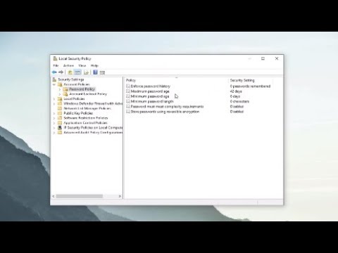 How to Change Password Policy Settings In Windows 10...