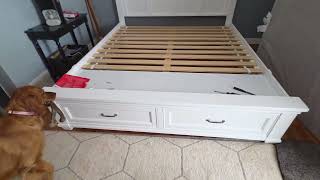 Review of Costco Universal Broadmoore Rose King Storage Bed Frame Item# 1861998