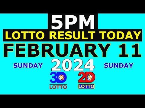 Lotto Result February 11, 2024 5pm (Sunday) Swertres Ez2 PCSO