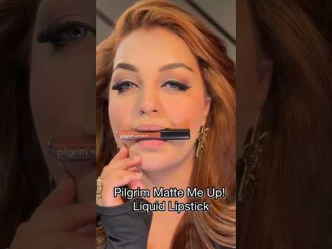 pilgrim matte lipstick 🤎🪞✨!! #ad #lipstick #matte #pilgrim #lips #skincare#makeup #reels #beauty#fyp