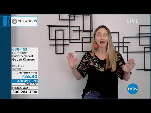 Curations Embroidered Gauze Kimono