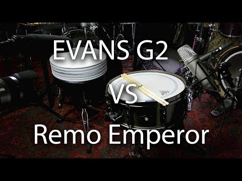Evans G2 coated vs Remo Emperor on Snare