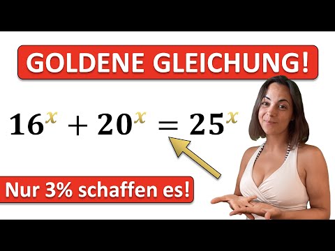 🌟🌟🌟 GOLDENE EXPONENTIALGLEICHUNG LÖSEN! | Rechentrick Potenzen | Exponent gesucht 16^x + 20^x = 25^x