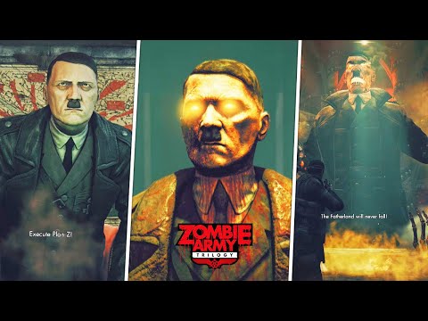 ALL H!TL€R Cutscenes & BossFight - Zombie Army Trilogy  GamePlay