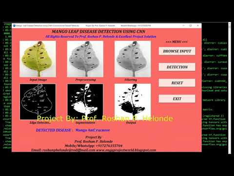 Mango Leaf Disease Classification Using Image Processing Python Project With Source Code