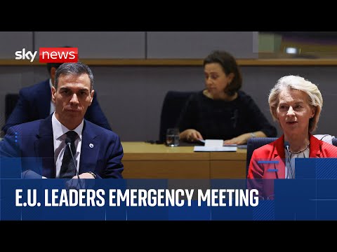 EU leaders arrive in Brussels for emergency meeting to discuss Davos, Trump and Greenland